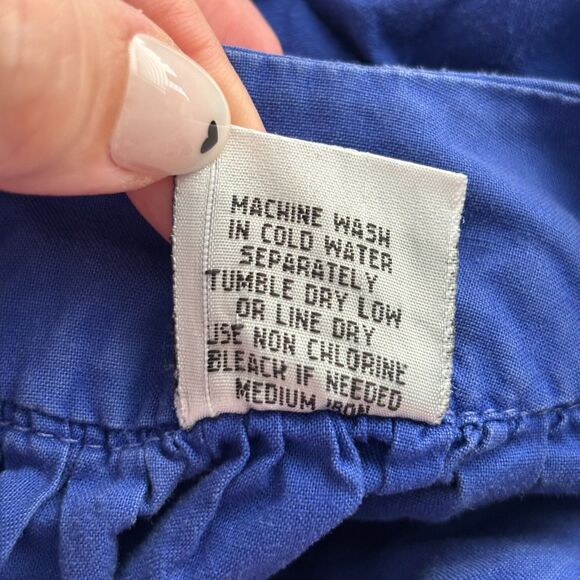 La Javabe Vintage Peasant Dress House Patio Kaftan Floral Applique Boho OS D144 - Picture 9 of 10